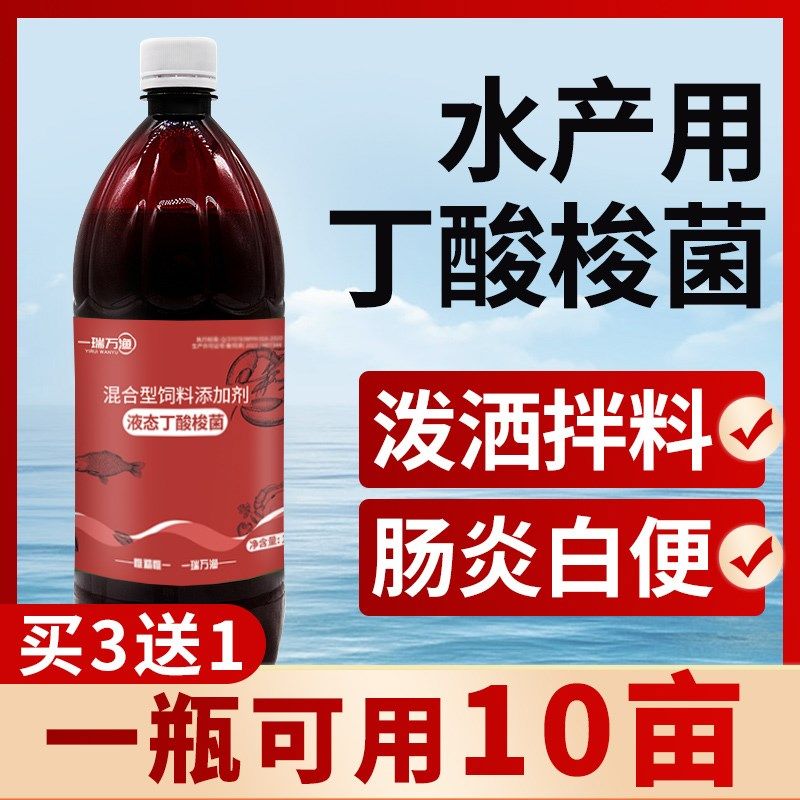 丁酸梭菌原液水产养殖EM菌虾蟹拖白便空肠胃改善R肠道鱼塘调水菌