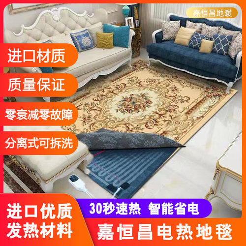 地暖垫家用客厅电l热地毯地板发热可移动换洗脚垫加热地热垫卧室