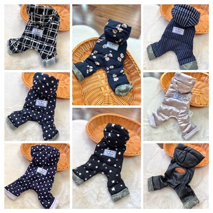 宠物猫狗衣服冬季保暖羽绒服四脚衣D90绒有内胆不钻毛面料柔软轻