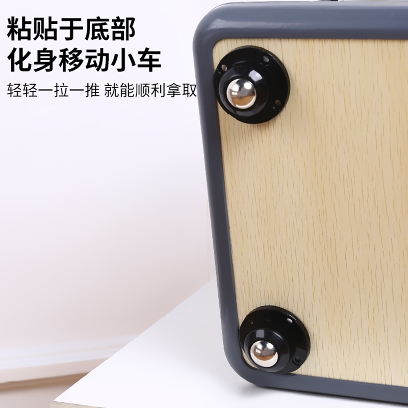 新品家俱万向轮轮子滑轮底座滚珠式可黏贴脚轮滚轮V静音轮手推车y