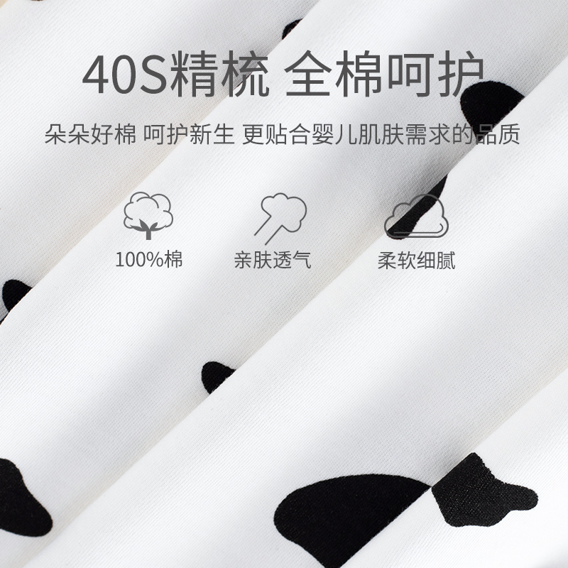 宝宝睡衣纯棉女婴儿睡裙男童睡袍春夏季儿童家Q居服W长袖防踢连体