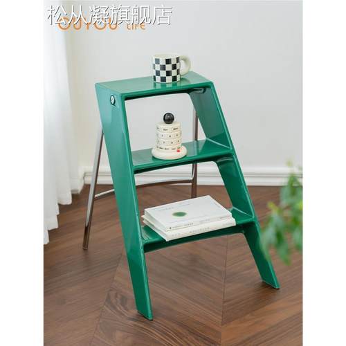梯家多功能透明折叠梯子北欧80974亚克力凳室内防滑三步梯踏用板