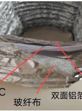 包邮通风管铝箔伸缩软管方形erro机排风管油烟机烧烤车排烟方形管