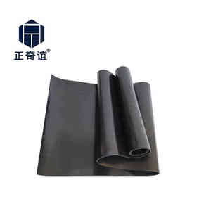 正奇谊绝缘橡胶垫防滑胶皮板配电室绝缘地毯黑色平面长宽10*1m厚