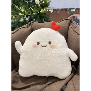 ins少女心爱沙小幽灵毛绒抱枕发靠垫办公室午可枕精灵睡家居 正品