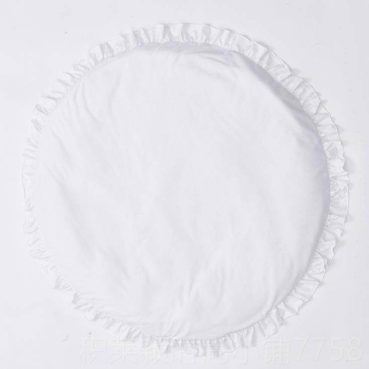 正品in北欧圆形花边s地垫全棉婴儿宝宝爬儿垫童游戏毯帐篷行垫可