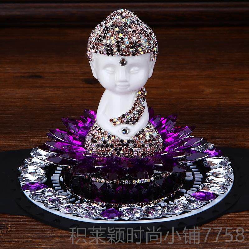 正品车内饰品汽勒车摆件弥佛件汽车香水摆件莲佛花像中控台摆装饰