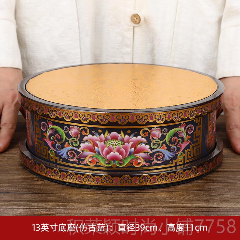 正品增高圆佛形加高底座观音像像垫高莲花佛奉台神佛龛托架弥勒佛图片