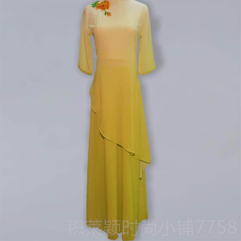正品打芭蕉古典舞蹈演出服舞民国风群扇子舞伞舞秧雨歌服清新飘逸