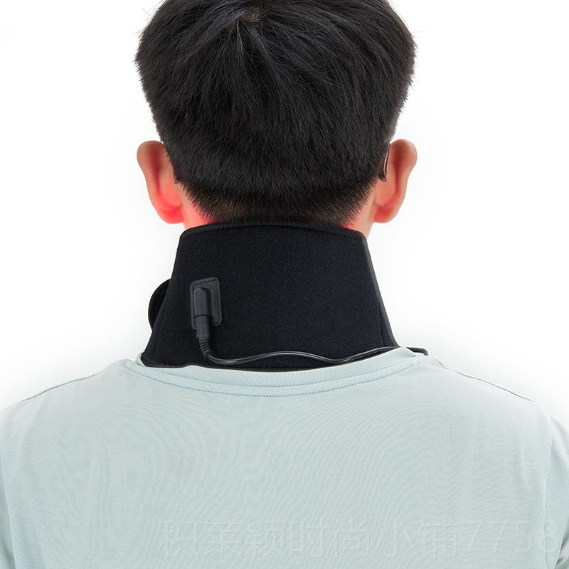 正品加热肩膀背膝关节光疗疼部痛缓解颈部脊椎按摩器包裹外富贵红