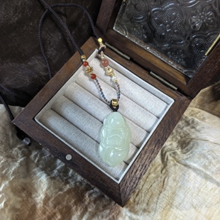 和田玉俄料佛公吊坠挂件42.2×23.4×14.1