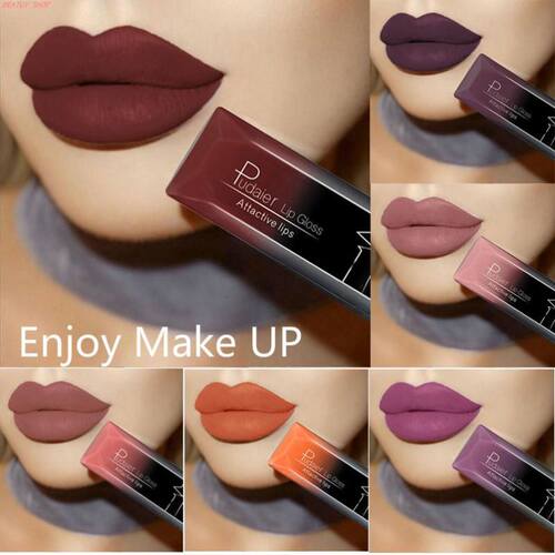 24h Matte Nude Lipstick Cosmetic Sexy Liquid Lipgloss