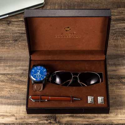 Men's gift set exquisite package watch +Sunglasses pen cover