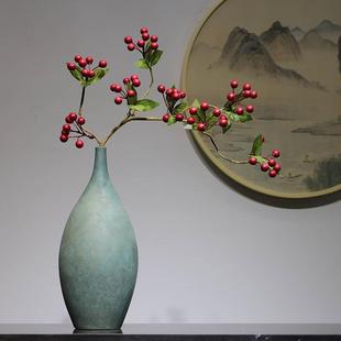 禅意花插摆件景德镇家居客厅玄关桌电视柜茶几 复古陶瓷花瓶新中式