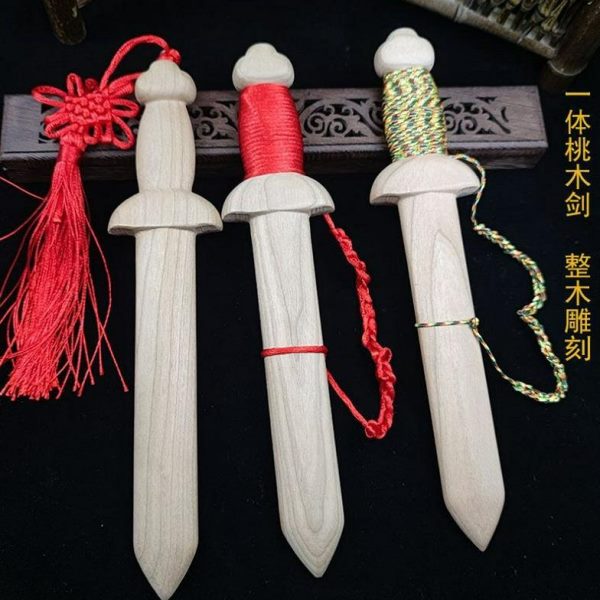 挂饰儿童车载手工一体女士桃木挂件平安小桃木剑摆件男士汽车真品