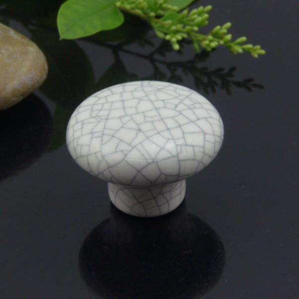 德国鸿瀛 仿古圆形抽屉拉手 裂纹陶瓷拉手 陶瓷衣橱柜门拉手