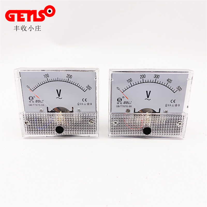 。85L1交流电压表300v500V发电机高精度指针式机械配电开关箱表头