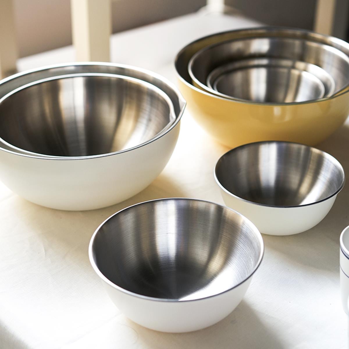 韩国ins304不锈钢料理盆日式烘焙打蛋和面盆水果沙拉搅拌碗带刻度