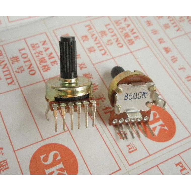 172电位器 6脚 B500K-15花轴 功放 音量 电位器