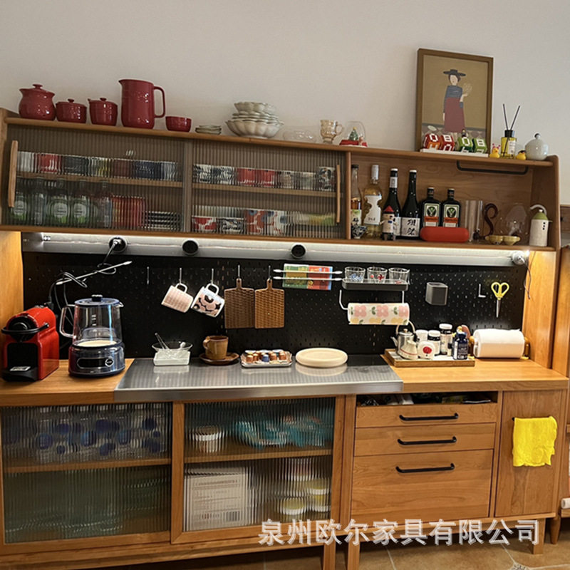 北欧实木餐边柜家用餐厅一体靠墙橱柜客厅多功能洞洞板收纳储物柜,电子元器件市场,电线扎带/束线带,淘宝优惠券,粉丝福利购,淘宝优惠卷