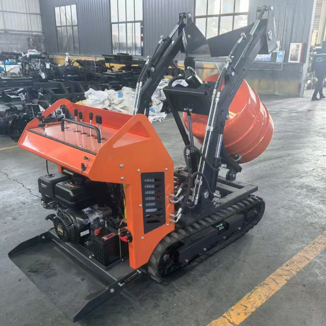 站立式小型朝天锅汽油柴油型300L迷你朝天锅履带大马力移动搅拌桶