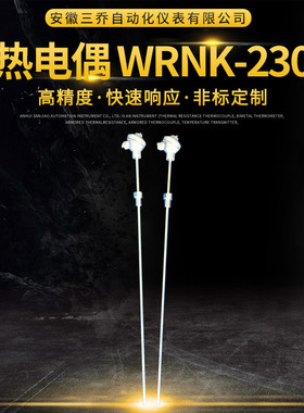 K型铠装热电偶 装配式热电偶 热电偶WRNK-230热电偶探头 分度号K