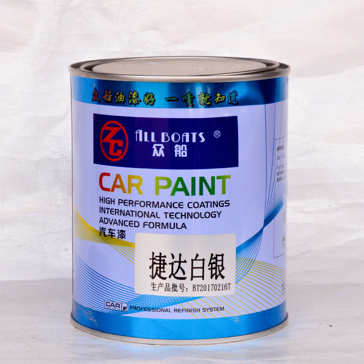 众船油漆捷达白银1L装成品油漆辅料厂家批发
