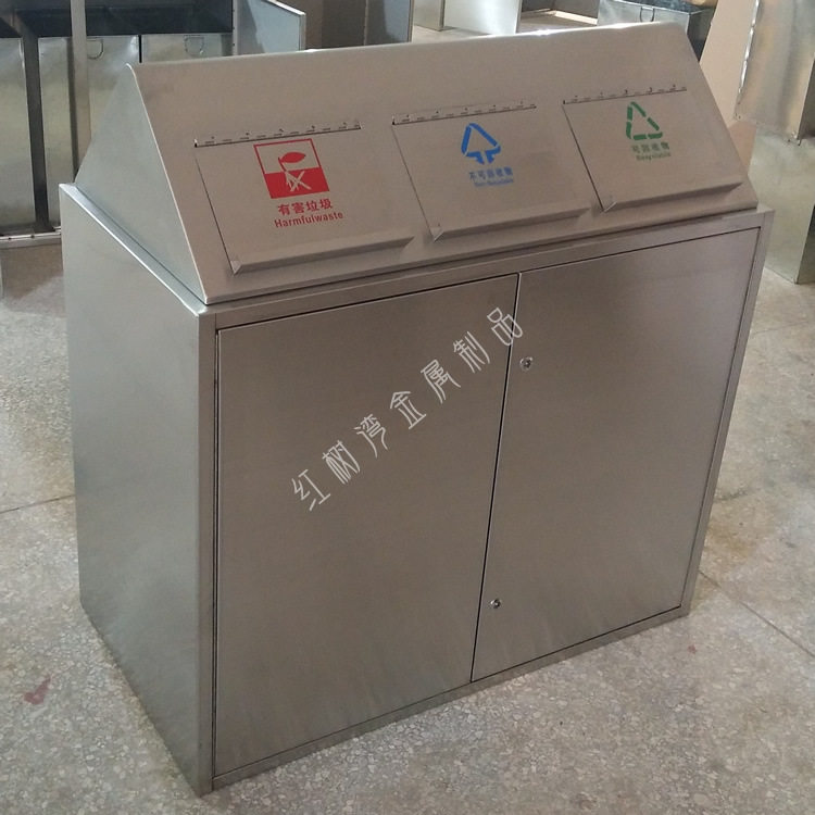 景区户外三分类垃圾箱 学校小区分类垃圾桶 城市街道垃圾桶