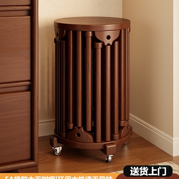 实木圆凳2025叠叠乐六合一可叠放组合家用客厅备用餐厅堆叠收纳椅