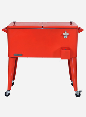 厂家供应红色保温箱酒水食品冷藏保温箱 可定牌80QT保温箱