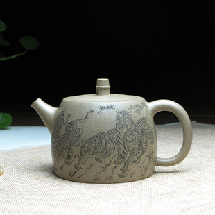 高端宜兴老段泥紫砂壶全手工杨锡君八虎井栏汉铎大容量茶壶 400ml