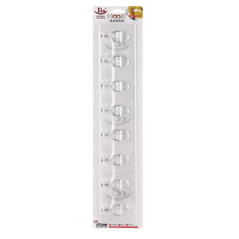 不锈钢防水收纳挂钩连排佰利旺长条粘胶金色免打孔高性能壁挂宿舍