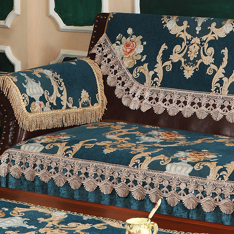 美式沙发垫四季通用防滑针织雪尼尔皮沙发套罩布艺坐垫靠背巾盖布,居家布艺,沙发垫,淘宝优惠券,粉丝福利购,淘宝优惠卷