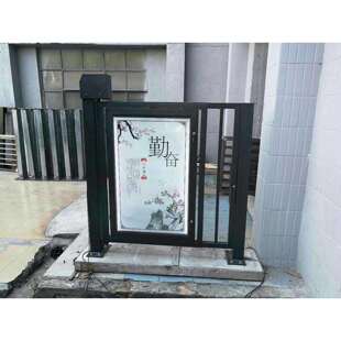 汕头电动门禁系统小区伸缩广告门智能刷卡平开门人行通道自动小门