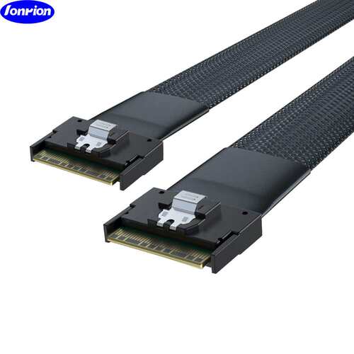 SlimSAS SFF-8654 8i 4.0防斜插转SlimSAS SFF-8654 74P服务器接