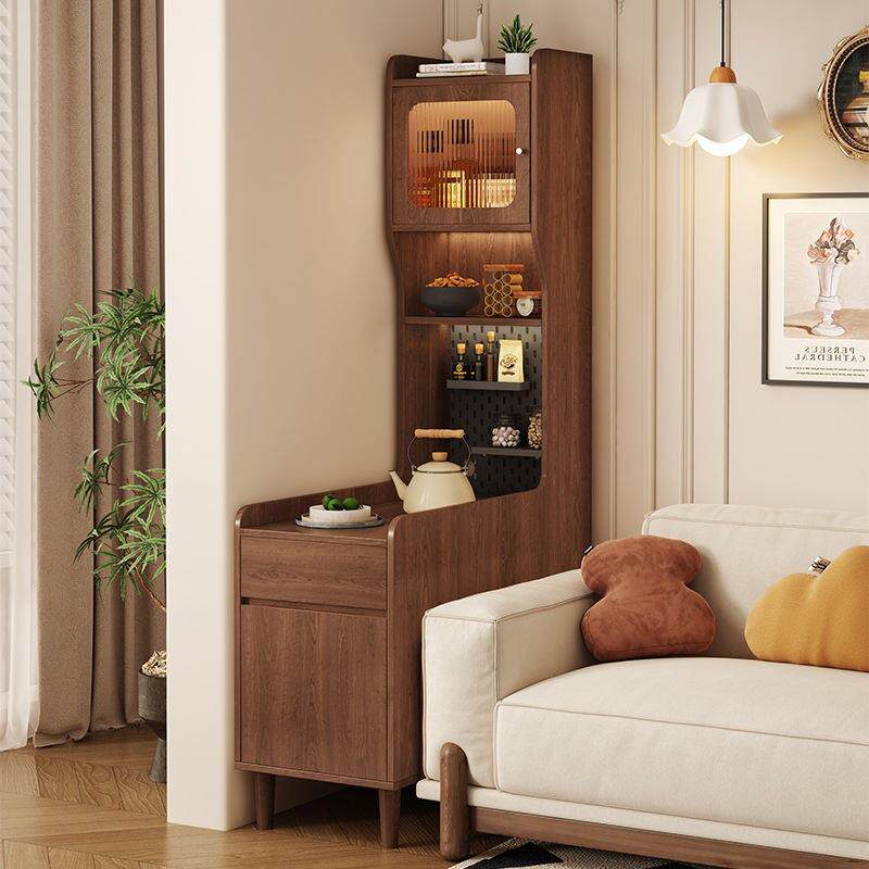 实木沙发边柜客厅家用边几侧边柜夹缝收纳柜储物柜窄型高柜置物架