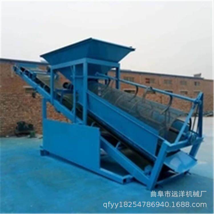 山东曲阜大型筛沙机移动式滚筒筛沙机震动垃圾石渣筛沙机