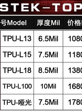 STEK-TOP路博润TPU汽车膜透明保护膜隐形车衣防刮免烤