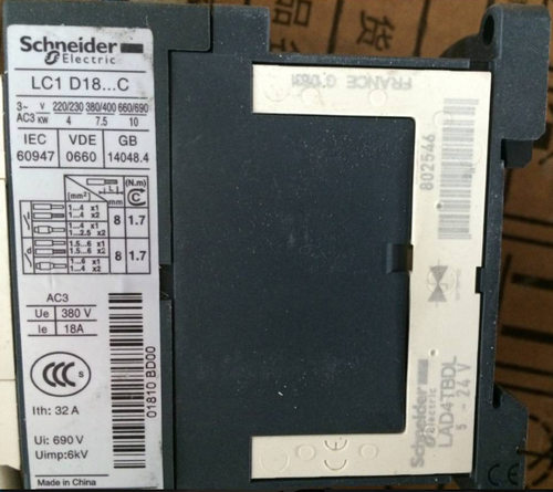 LC1D18BDC交流接触器24VDC