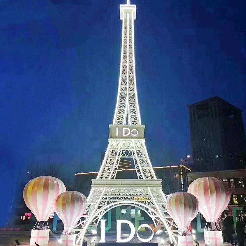 直销大型埃菲尔铁塔模型商业美陈景区地标建筑拍照打卡铁塔