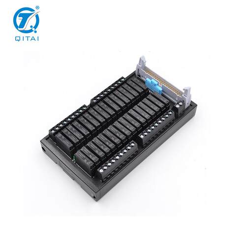 QMY417中转继电器模组可加底座端子台32位继电器1常开牛角座端子