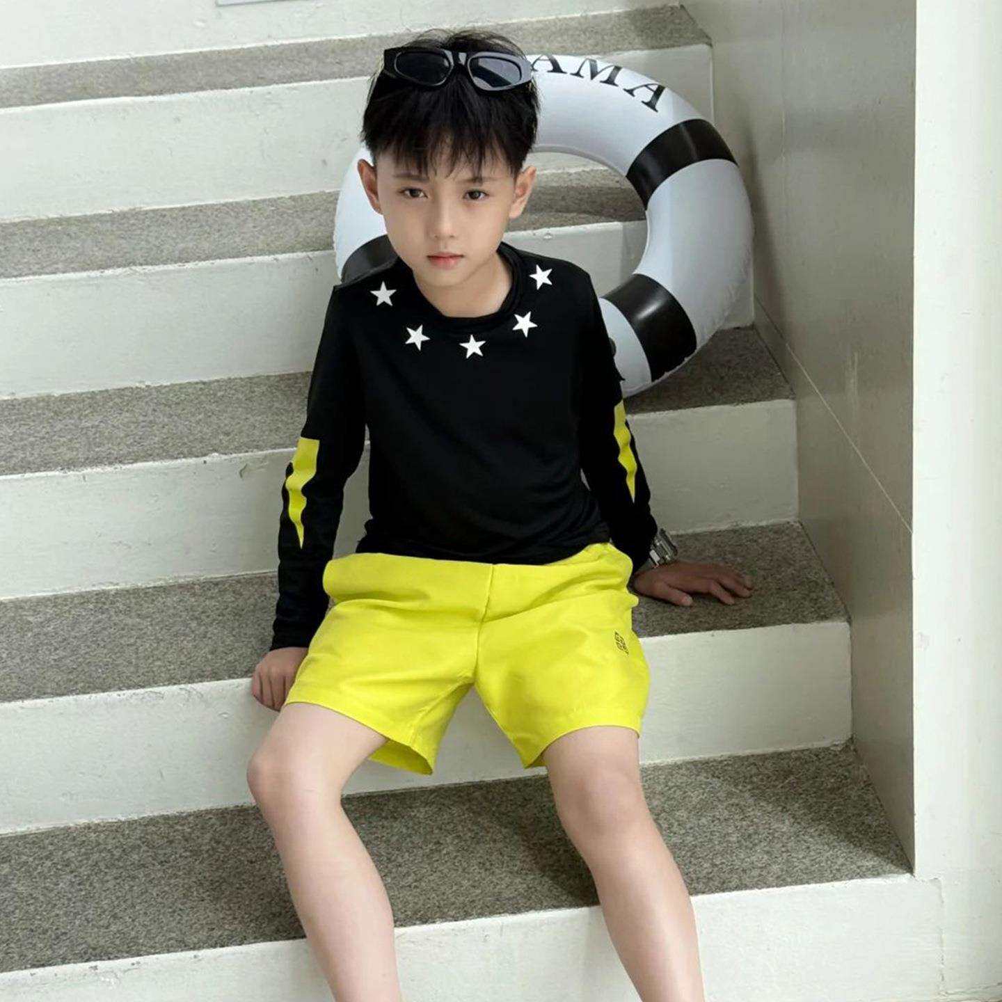 男童泳衣儿童泳装夏季2025新款女童连体高级感两件套速干海边度假