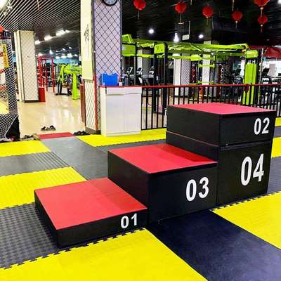 体操弹跳力量训练组合跳箱三合一海绵梯形跳凳儿童软体跳箱