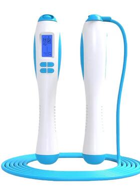 健乐TE03钢丝负重款磁控电子跳绳计时计数中考训练健身无绳两用