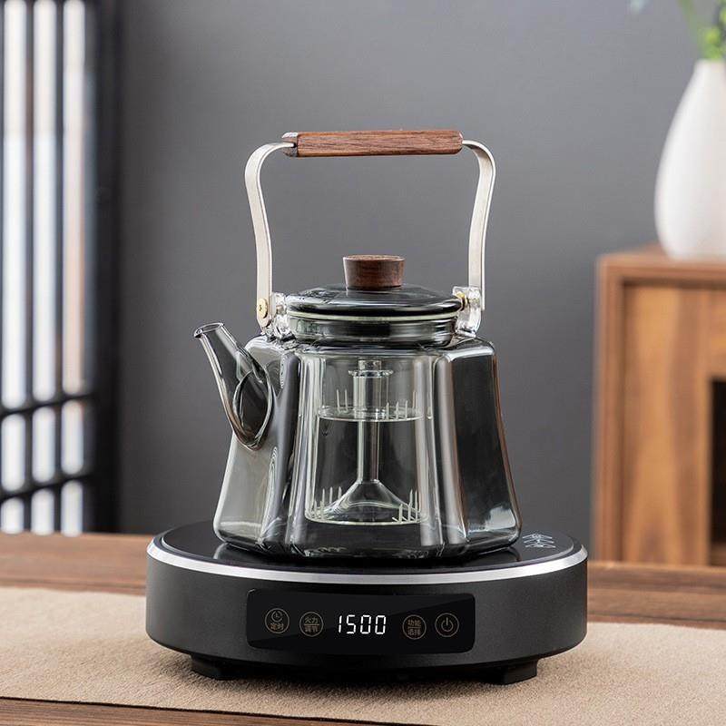 玻璃提梁蒸煮茶壶耐高温泡茶专用烧水壶围炉煮茶器家用电陶炉套装
