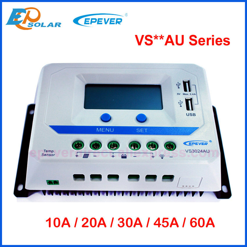 EPEVER 10A 20A 30A 60A太阳能控制器12v24v VS3024AU VS6024AU
