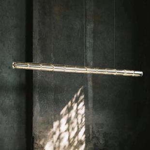 意大利FLO极简餐厅吊灯水晶玻璃灯现代简约一字长条茶室吊灯