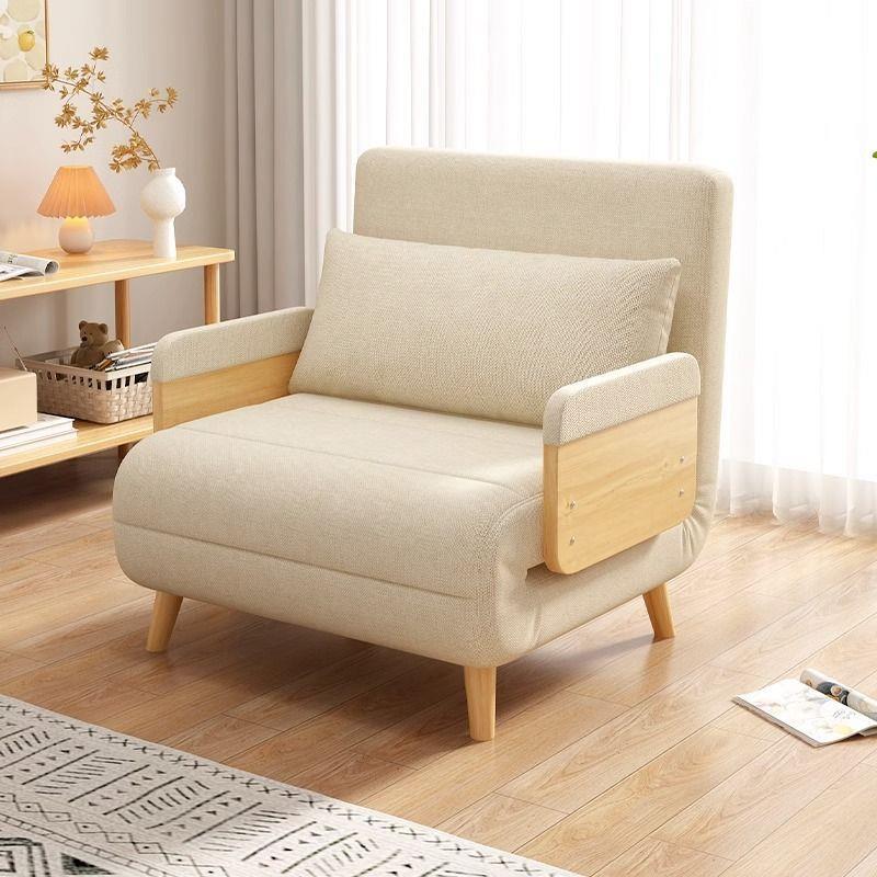 实木日式沙发床两用可折叠阳台多功能客厅书房伸缩小户型单人沙发