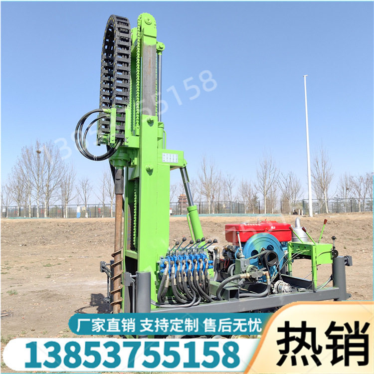 光伏螺旋桩履带光伏打桩机太阳能光伏电站钻桩机小型拧地钉设备