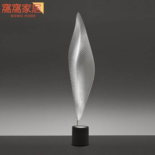轻奢极简约叶子压克力软装艺术扇子造型后现代客厅卧室书房落地灯